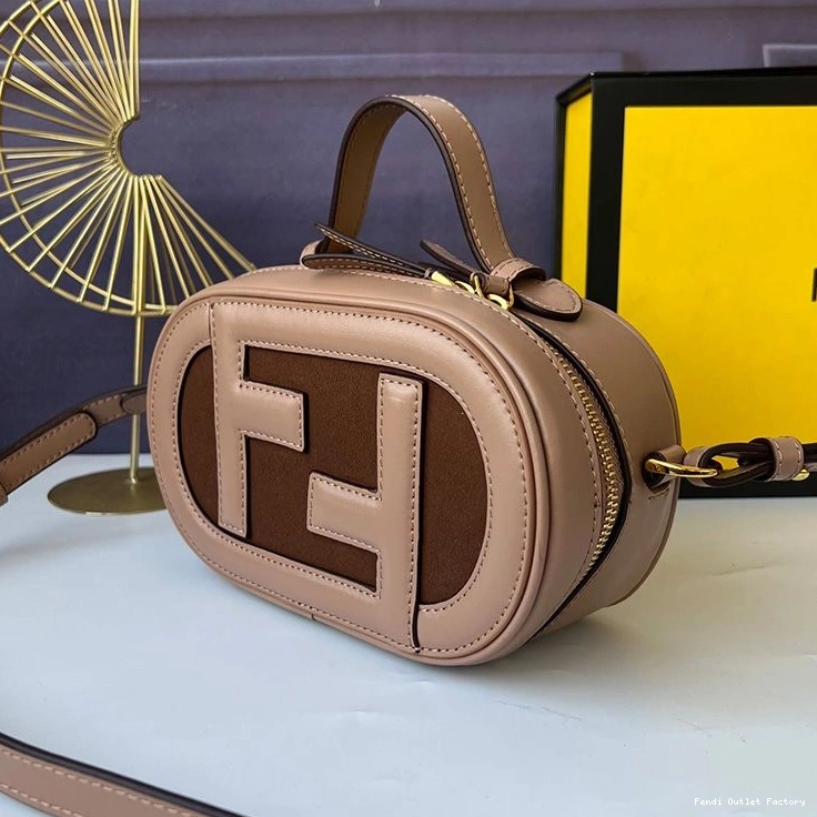 Cheap HOT Case Mini Fendi O'Lock Calf In Grey Leather Camera 0728